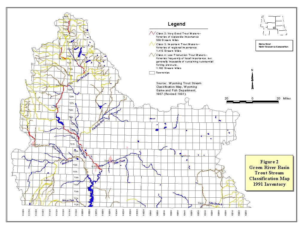 Trout Stream Classification Map 1991 Inventory