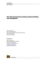 Environmental and Recreational Water Use Handbook Cover