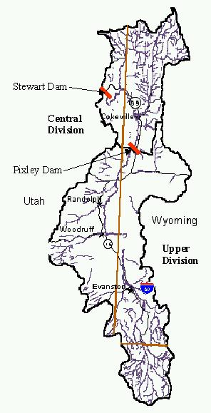 Upper and Central Bear River Basin Division Boundaries