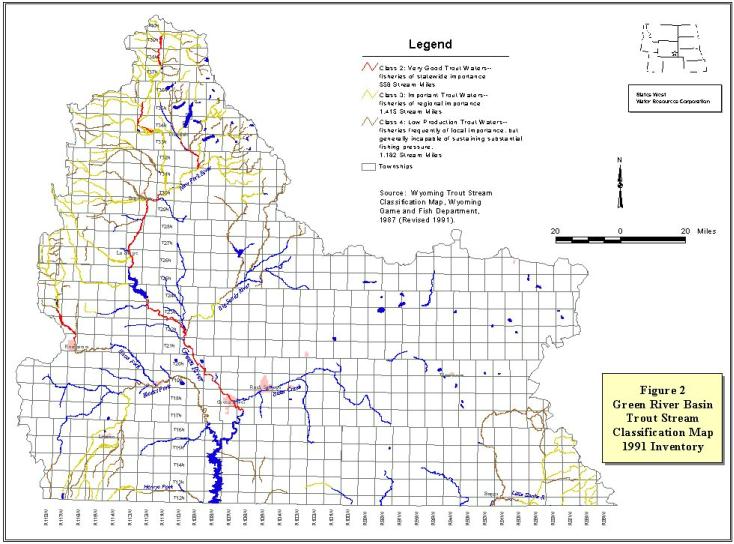 Green River Basin Trout Stream Classification Map