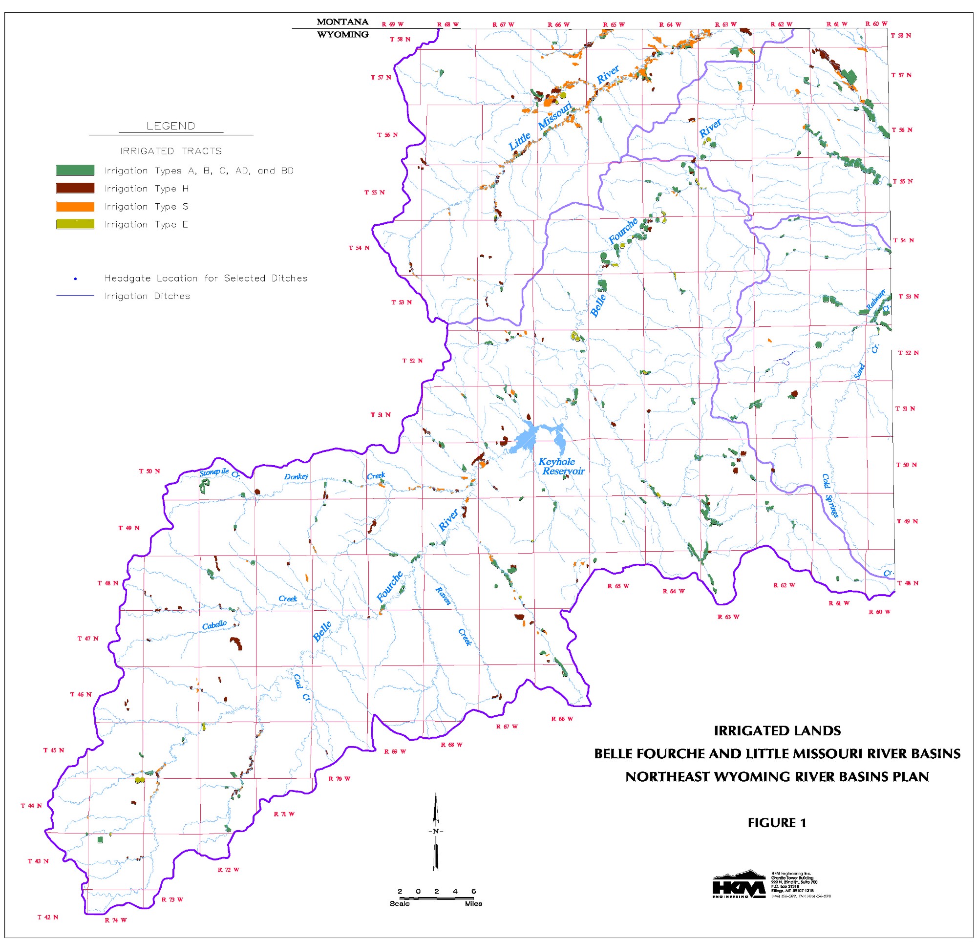 Irrigated Lands, Belle Fourche and Little Missouri River Basins