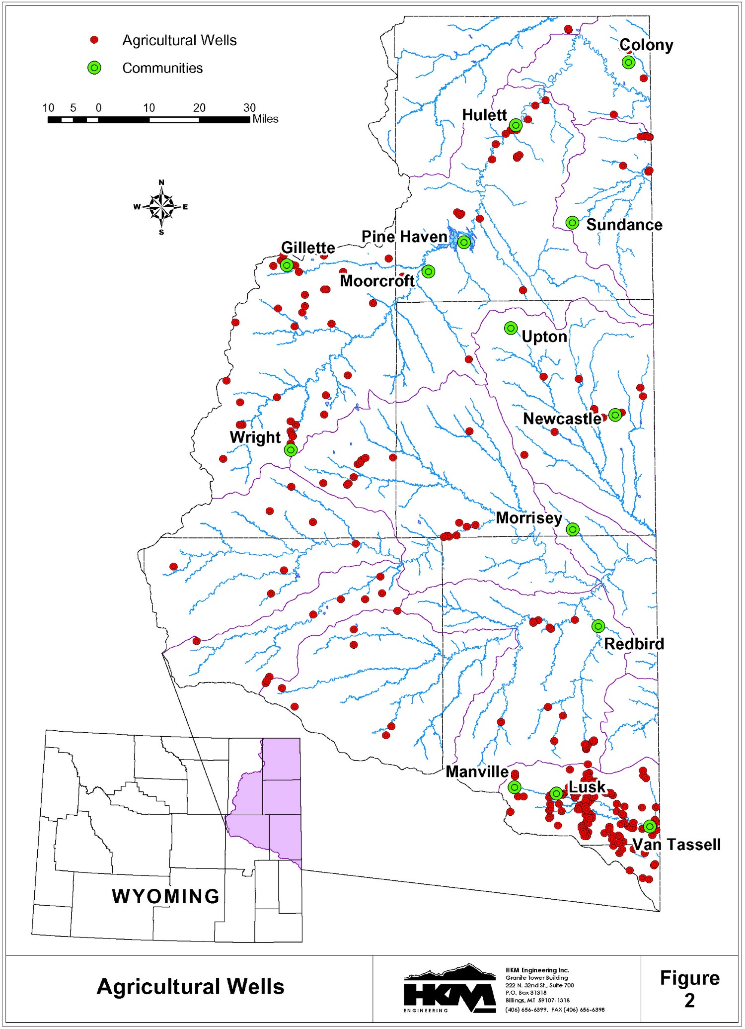 Agricultural Wells, Northeast Wyoming River Basins